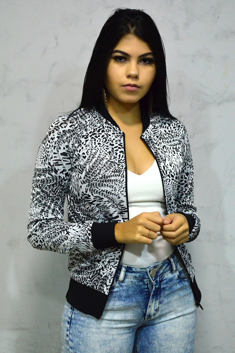 Jaqueta Estampada Jacquard