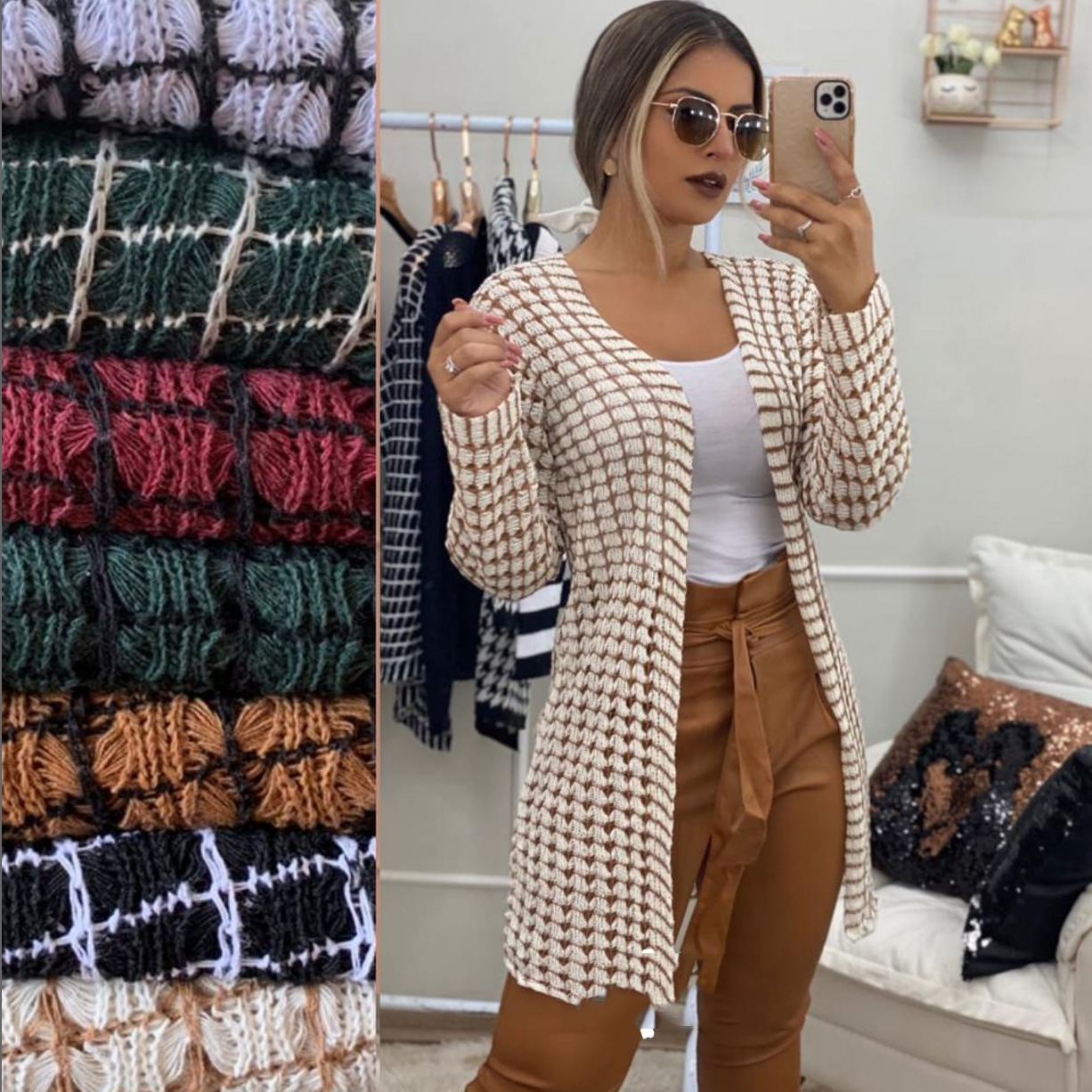 Kimono tricot feminino shop