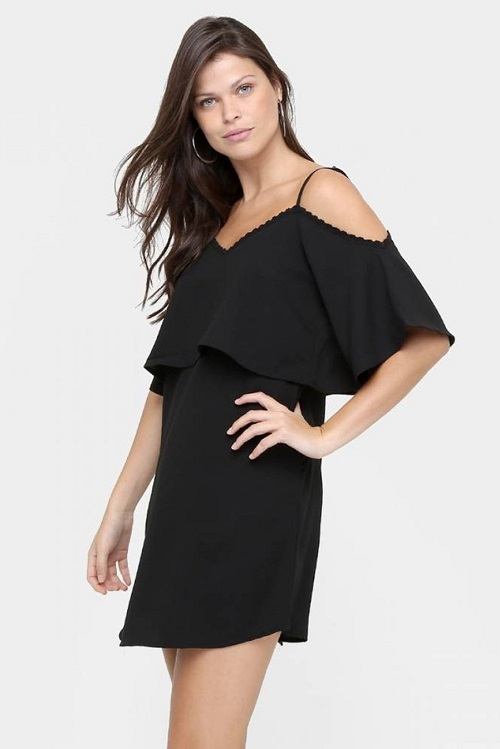 Vestido ciganinha ombro shop a ombro