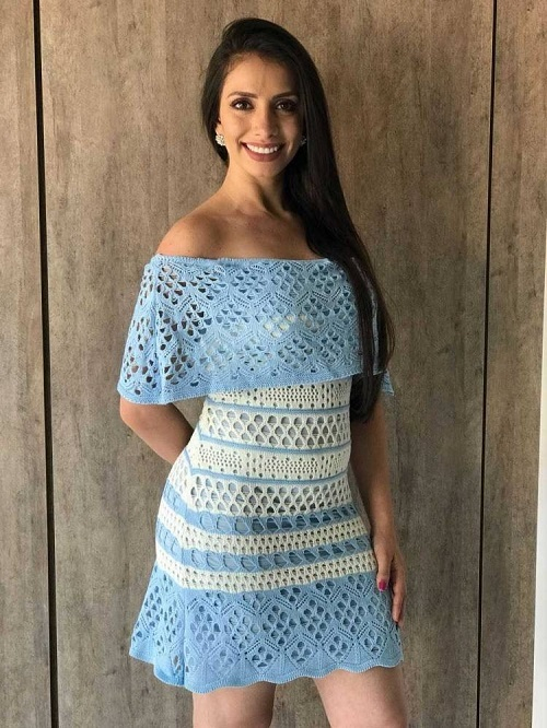 Vestido de 2025 croche ciganinha curto