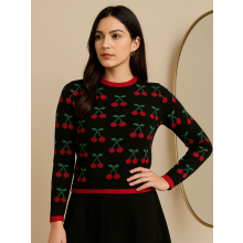 Blusa Tricô Modal Cereja Cherry