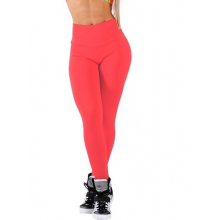 Legging Fitness Supplex Cós Alto Lisa Vermelha