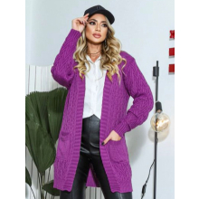 Casaco Tricot Manga Longa Bolso Zig