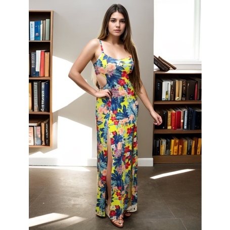 Vestido Longo Viscolycra Estampado Ipanema