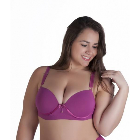 Sutiã Plus Size Alça Lilás Laço Sem Bojo